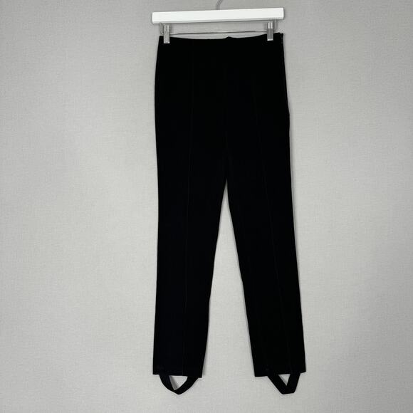 Helmut Lang Pants Womens XS Black Stirrup Slim Leg Trousers Equestrian Ridding - Picture 1 of 12
